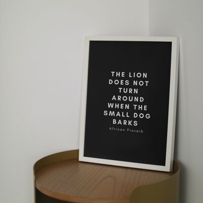 The lion - A4 - Black