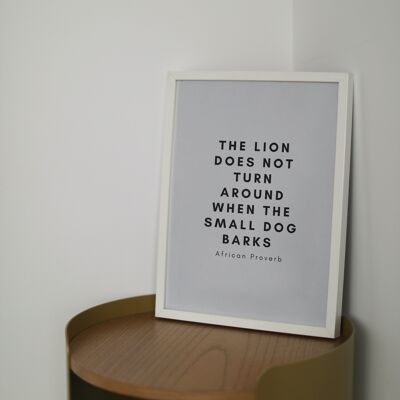 The lion - A3 - Grey