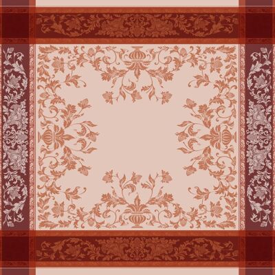 French motif - orange-pink - 170 x 360cm