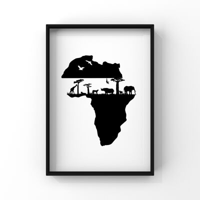 African safari - A4 - Black