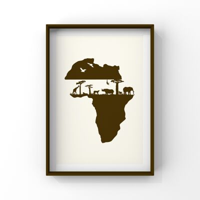 African safari - A4 - Light brown