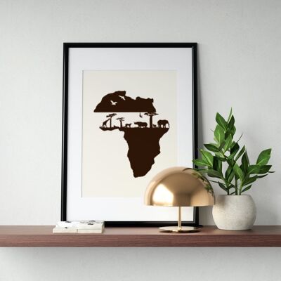 African safari - A3 - Deep brown