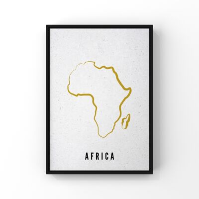 Africa map poster - A4
