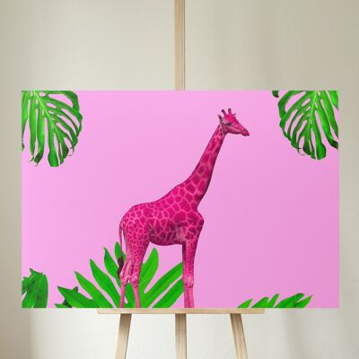 Retro giraffe Canvas - rectangle 12x16"