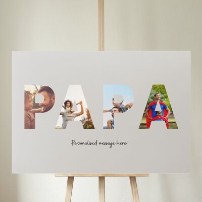 Personalised fathers day poster - 12x16 inches canvas