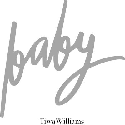 Baby personalised poster - Grey - A4