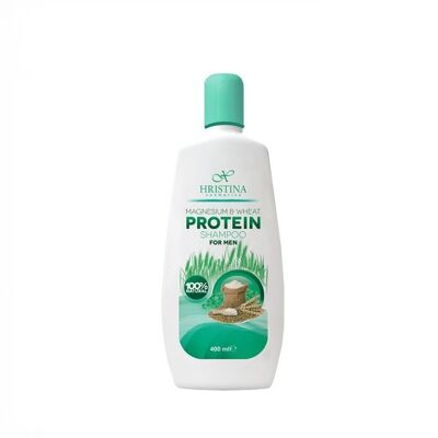 Shampooing cheveux naturels, magnésium et protéines de blé pour hommes, 400 ml