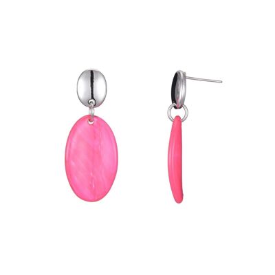 Asuka - Boucle d'oreille tige fuchsia