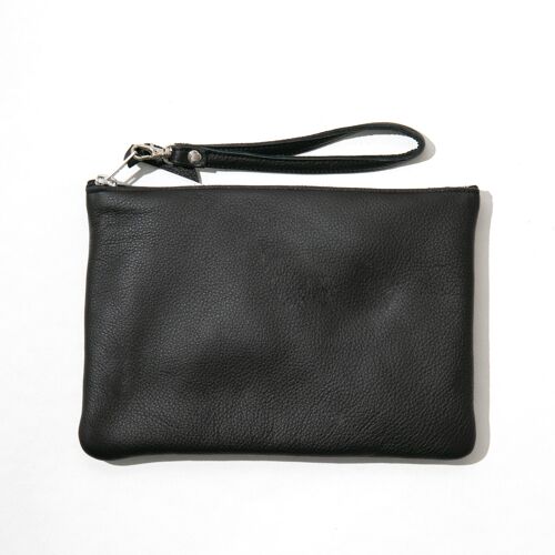 Black Leather Clutch