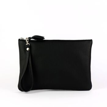 Pochette en cuir noire 3