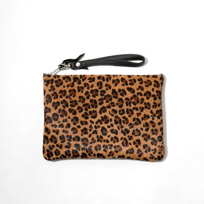 Pochette in pelle leopardata