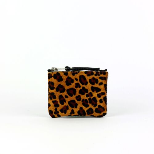 Leopard Leather Coin Purse