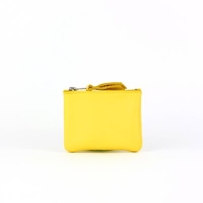 Yellow Leather Coin Purse