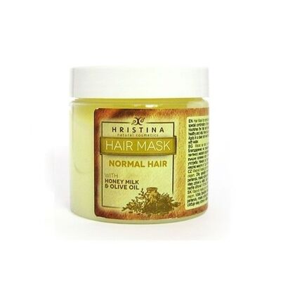 Masque capillaire pour cheveux normaux au miel, au lait et à l'huile d'olive, 200 ml