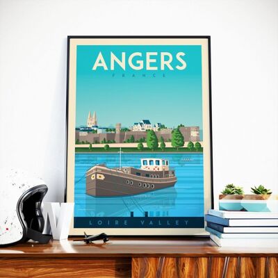 Affiche Voyage Angers France  - 21x29.7 cm [A4]