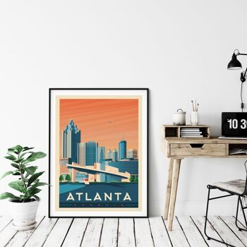 Affiche Voyage Atlanta Géorgie - Etats-Unis - 21x29.7 cm [A4] 4