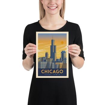 Affiche Voyage Chicago Illinois - Etats-Unis - 21x29.7 cm [A4] 3