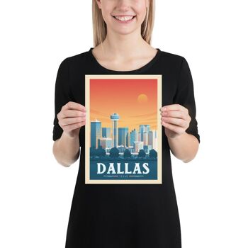Affiche Voyage Dallas Texas - Etats-Unis - 21x29.7 cm [A4] 3