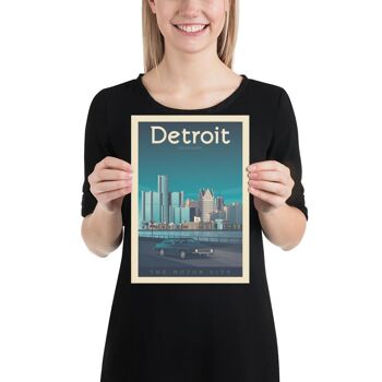 Affiche Voyage Detroit Michigan - Etats-Unis - 21x29.7 cm [A4] 3