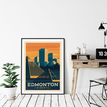 Affiche Voyage Edmonton Canada - 21x29.7 cm [A4] 4