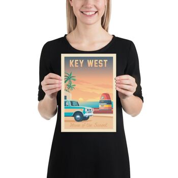 Affiche Voyage Key West Floride - Southernmost Point - Etats-Unis - 21x29.7 cm [A4] 3