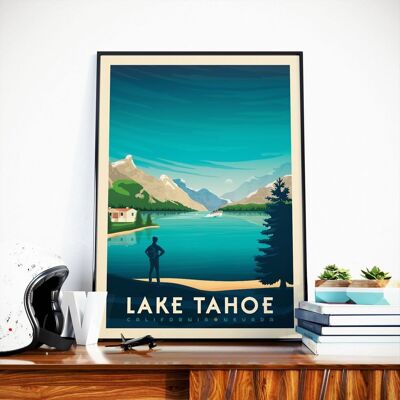 Póster de viaje del Parque Nacional del Lago Tahoe - Estados Unidos - 21x29,7 cm [A4]