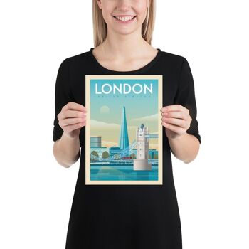 Affiche Voyage Londres Royaume-Uni - Tower Bridge - 21x29.7 cm [A4] 3