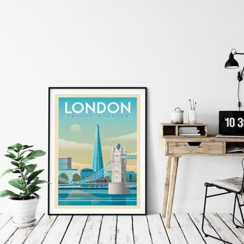 Affiche Voyage Londres Royaume-Uni - Tower Bridge - 21x29.7 cm [A4] 4