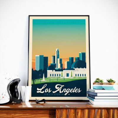 Poster di viaggio di Los Angeles California - Museo Griffith - Stati Uniti - 21x29,7 cm [A4]