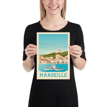 Affiche Voyage Marseille Provence France - 21x29.7 cm [A4] 3