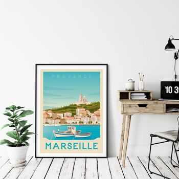 Affiche Voyage Marseille Provence France - 21x29.7 cm [A4] 4