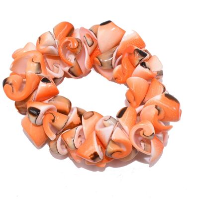 Armband aus Muscheln in Orange