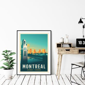Affiche Voyage Montréal Canada - Etats-Unis - 21x29.7 cm [A4] 3