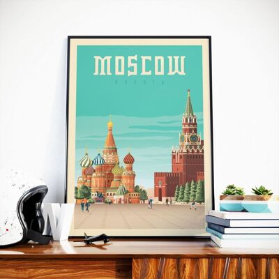 Moskau Russland Reiseposter – 21 x 29,7 cm [A4]
