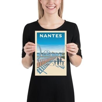 Affiche Voyage Nantes France - Anneaux de Buren - 21x29.7 cm [A4] 3