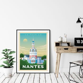 Affiche Voyage Nantes France - La Tour Lu - 21x29.7 cm [A4] 4