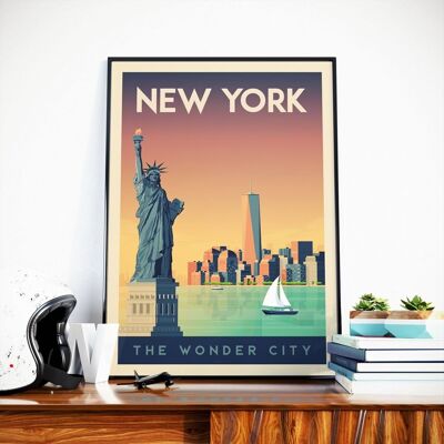 Poster di viaggio a New York, Stati Uniti - 21x29,7 cm [A4]