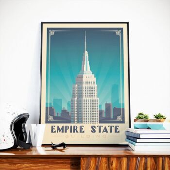 Affiche Voyage New York Empire State Building - Etats-Unis - 21x29.7 cm [A4] 1