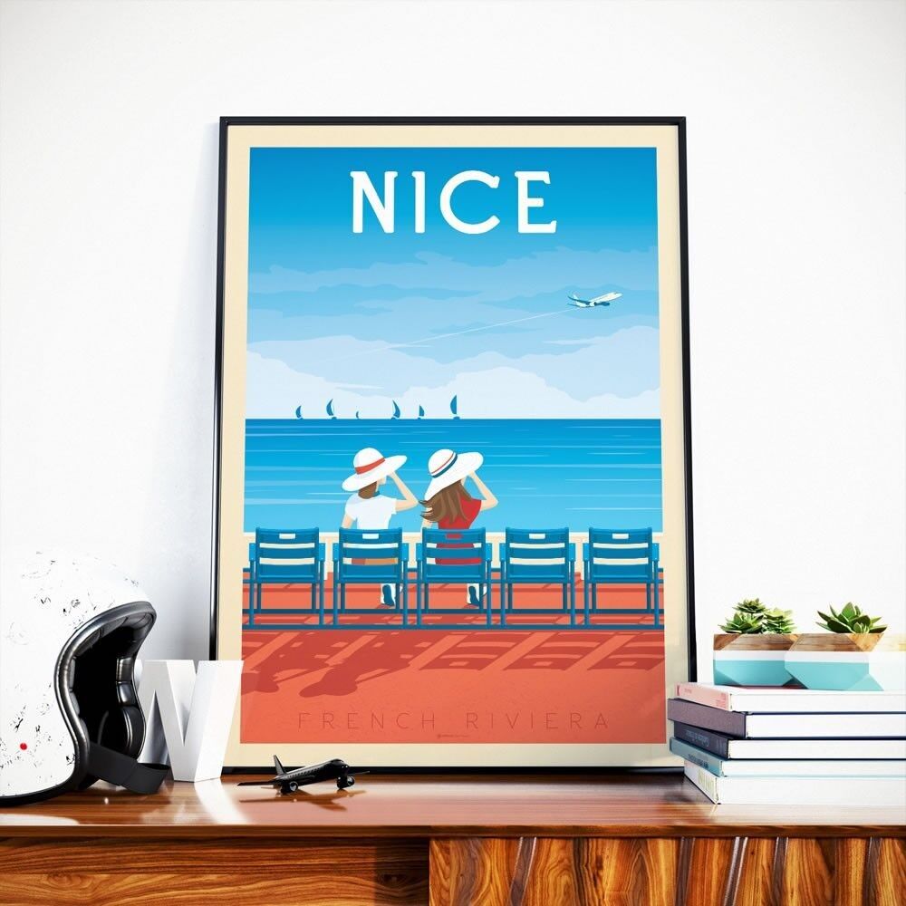 Poster di viaggio Nice Promenade des Anglais - Francia - 21x29,7 cm [A4]