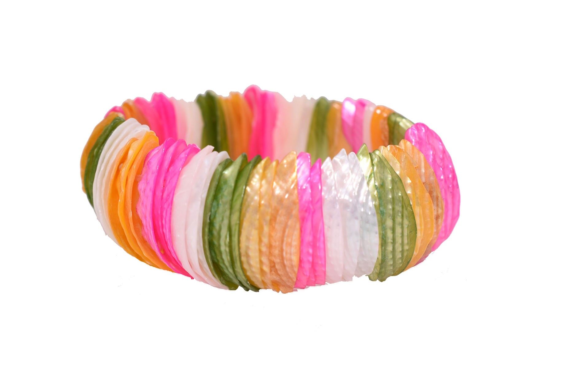 Bracciale in madreperla multicolore