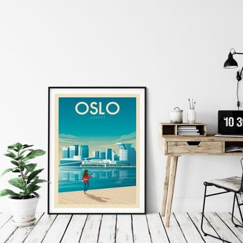 Affiche Voyage Oslo Norvège - 21x29.7 cm [A4] 4