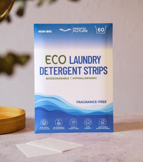 Proto Future Eco-friendly Laundry Detergent Sheets (Fragrance Free) 60 washes