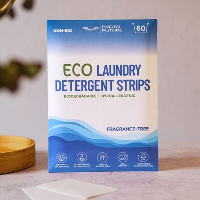 Feuilles de détergent à lessive écologique Proto Future (sans parfum) 60 lavages