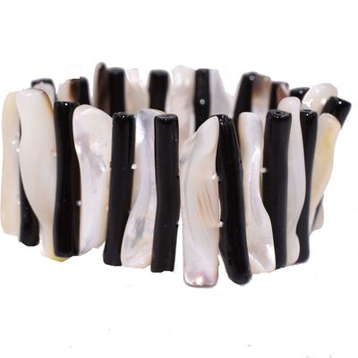 Bracelet made of mother-of-pearl - black