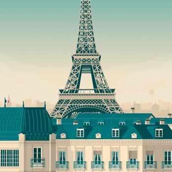 Affiche Voyage Paris Tour Eiffel France - 21x29.7 cm [A4] 2