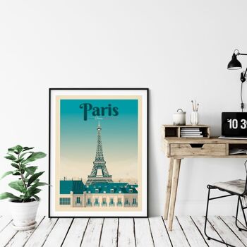 Affiche Voyage Paris Tour Eiffel France - 21x29.7 cm [A4] 4