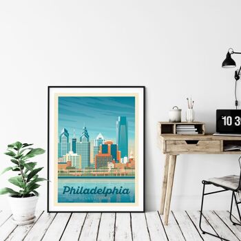 Affiche Voyage Philadelphie Pennylvanie - Etats-Unis - 21x29.7 cm [A4] 4