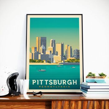 Affiche Voyage Pittsburgh Pennsylvanie - Etats-Unis - 21x29.7 cm [A4] 1