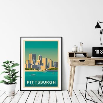 Affiche Voyage Pittsburgh Pennsylvanie - Etats-Unis - 21x29.7 cm [A4] 4