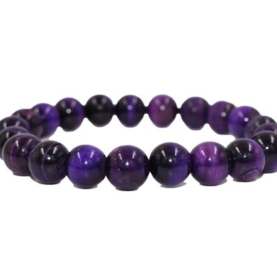 Pulsera ojo de tigre morado